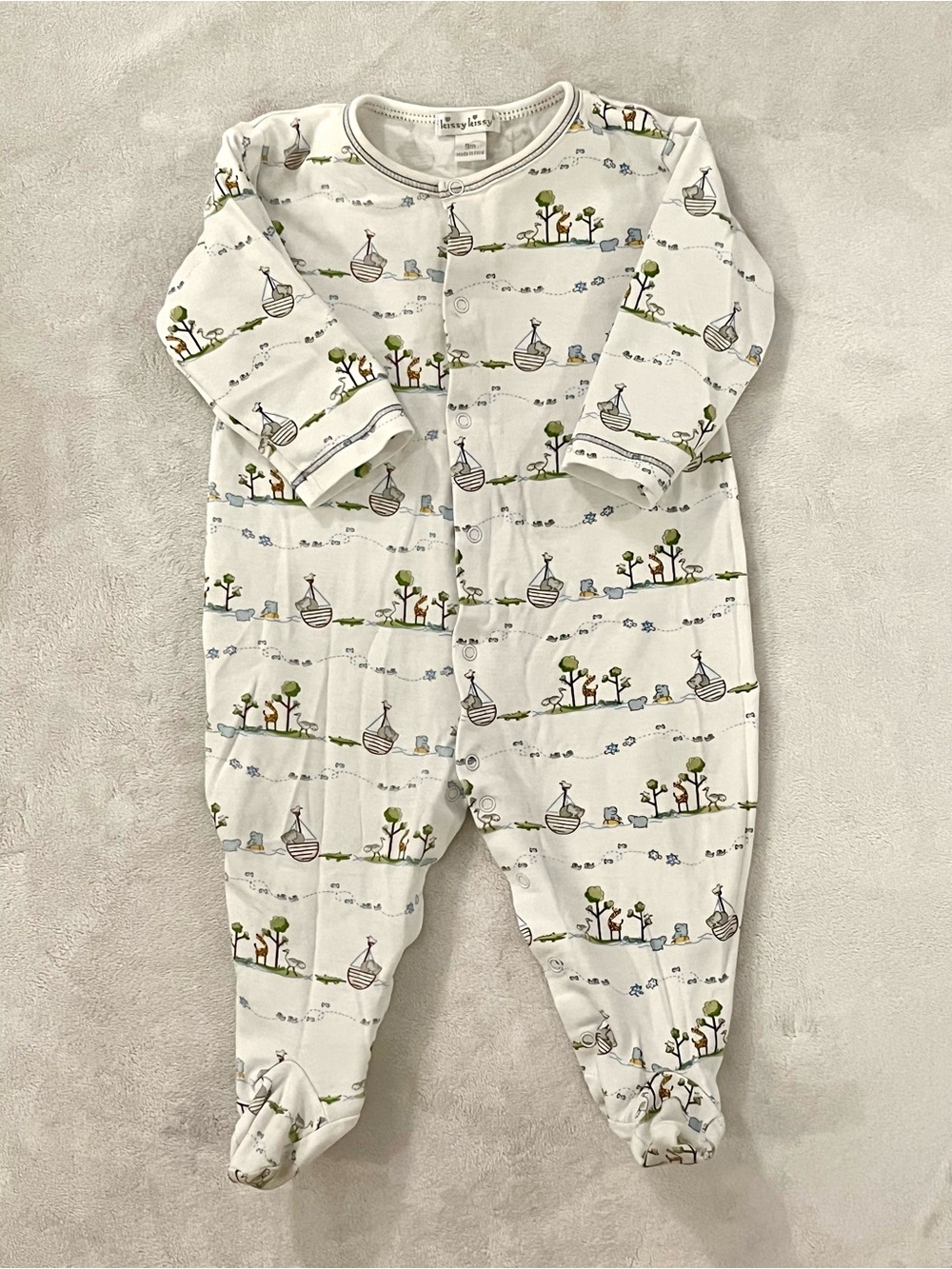 Kissy Kissy Baby 6-9 Months Cute Animals Footed Sleeper Playsuit Boys Girls EUC